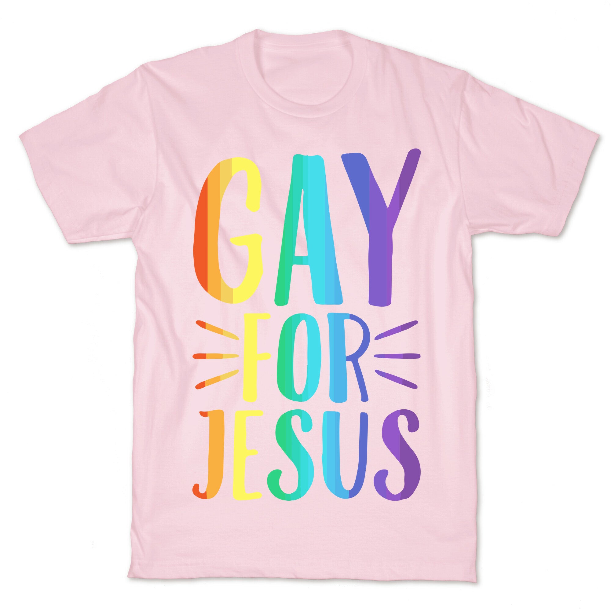 Gay For Jesus White Print T-Shirt